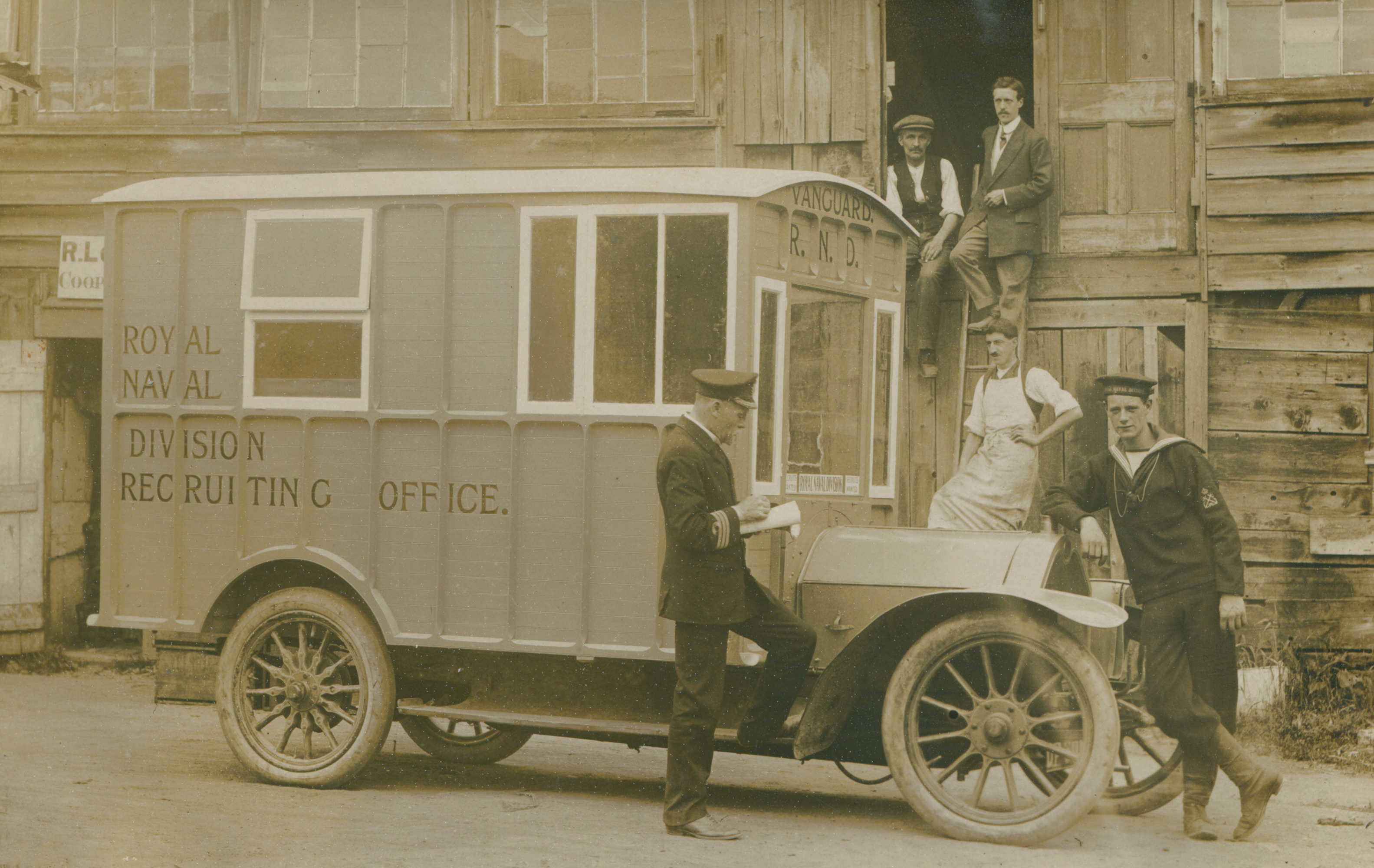Royal Navy mobile recruitment unit built by Hutchings of Winchester during the First World War