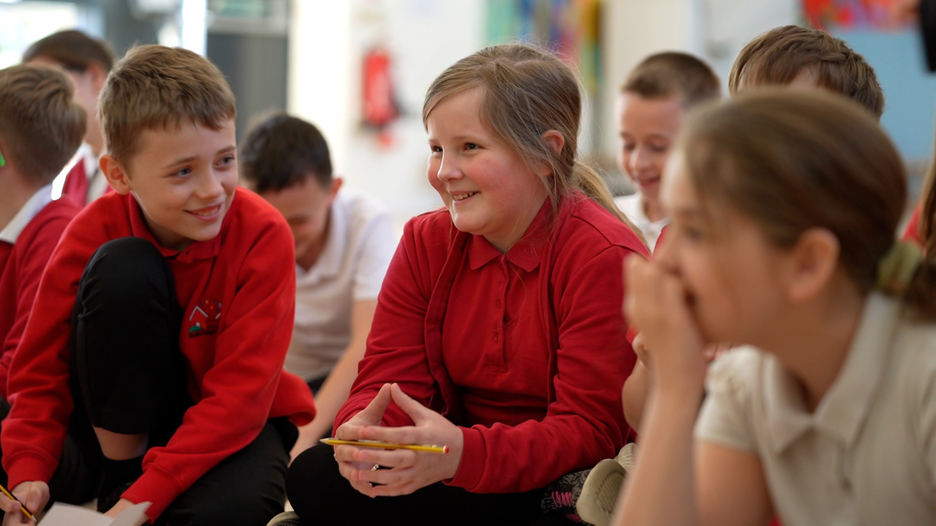 KS1 students in the Learning space
