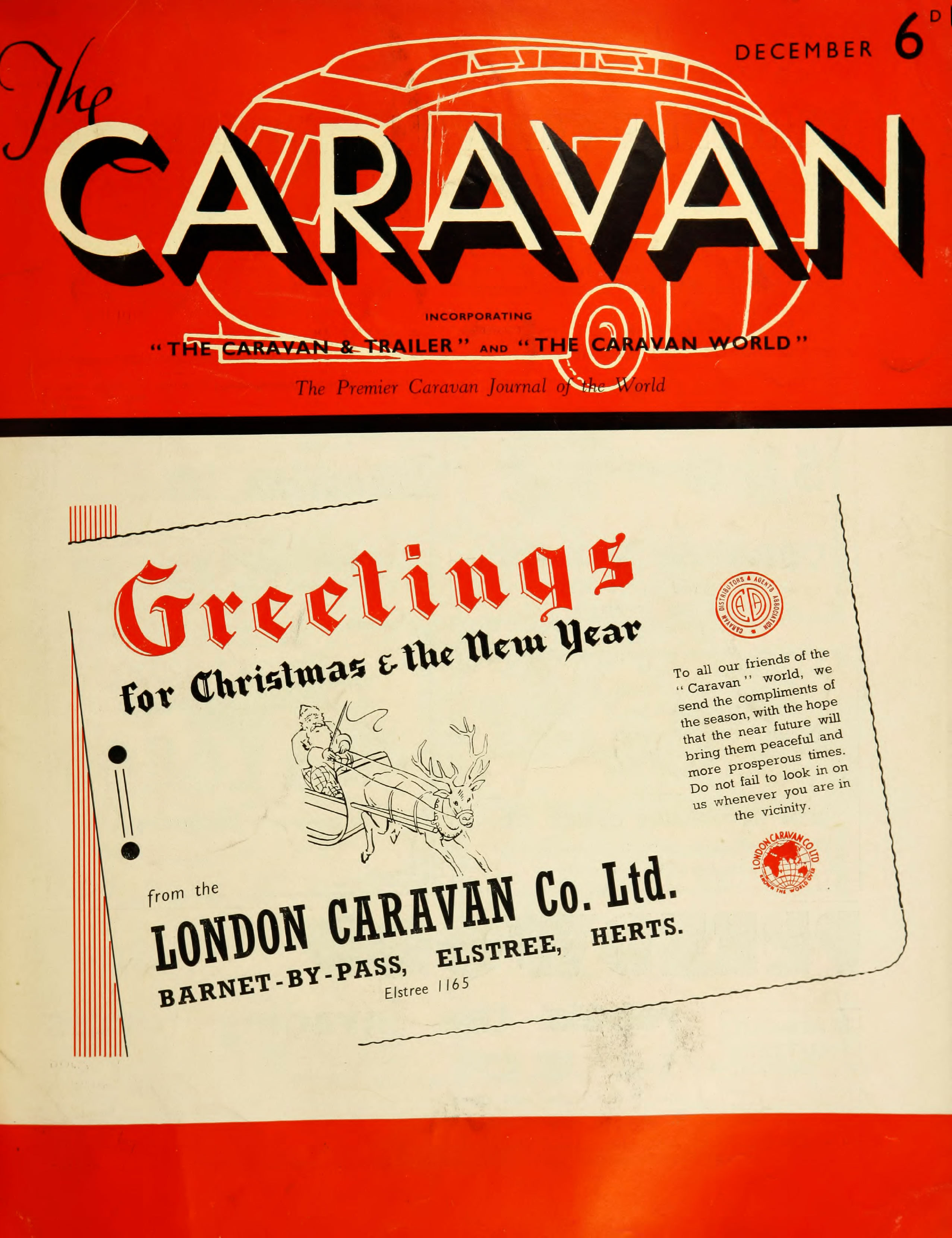 Cover of The Caravan Magazine, December 1940 issue