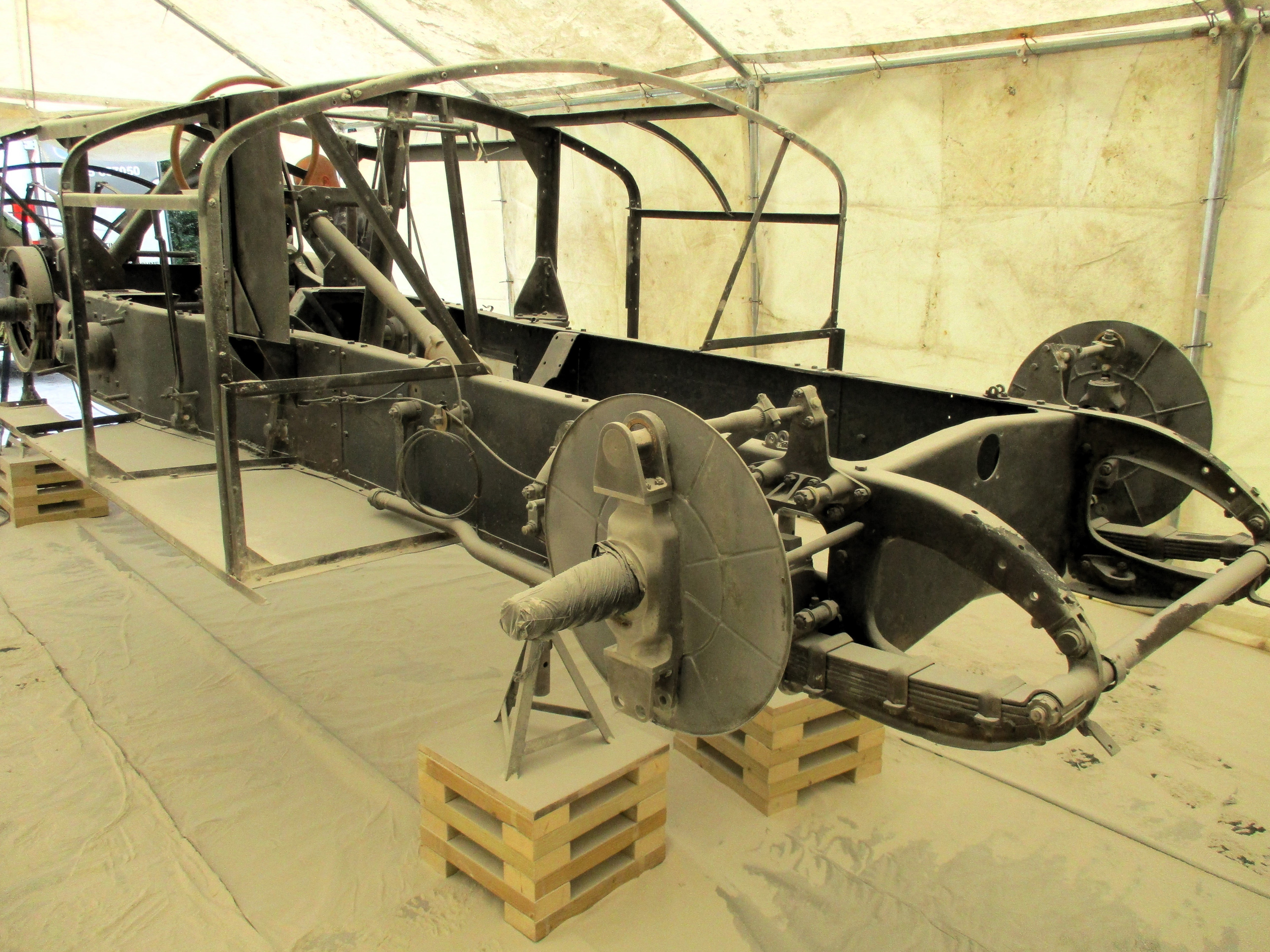 Soda Blasting In Sunbeam 1000Hp Restoration