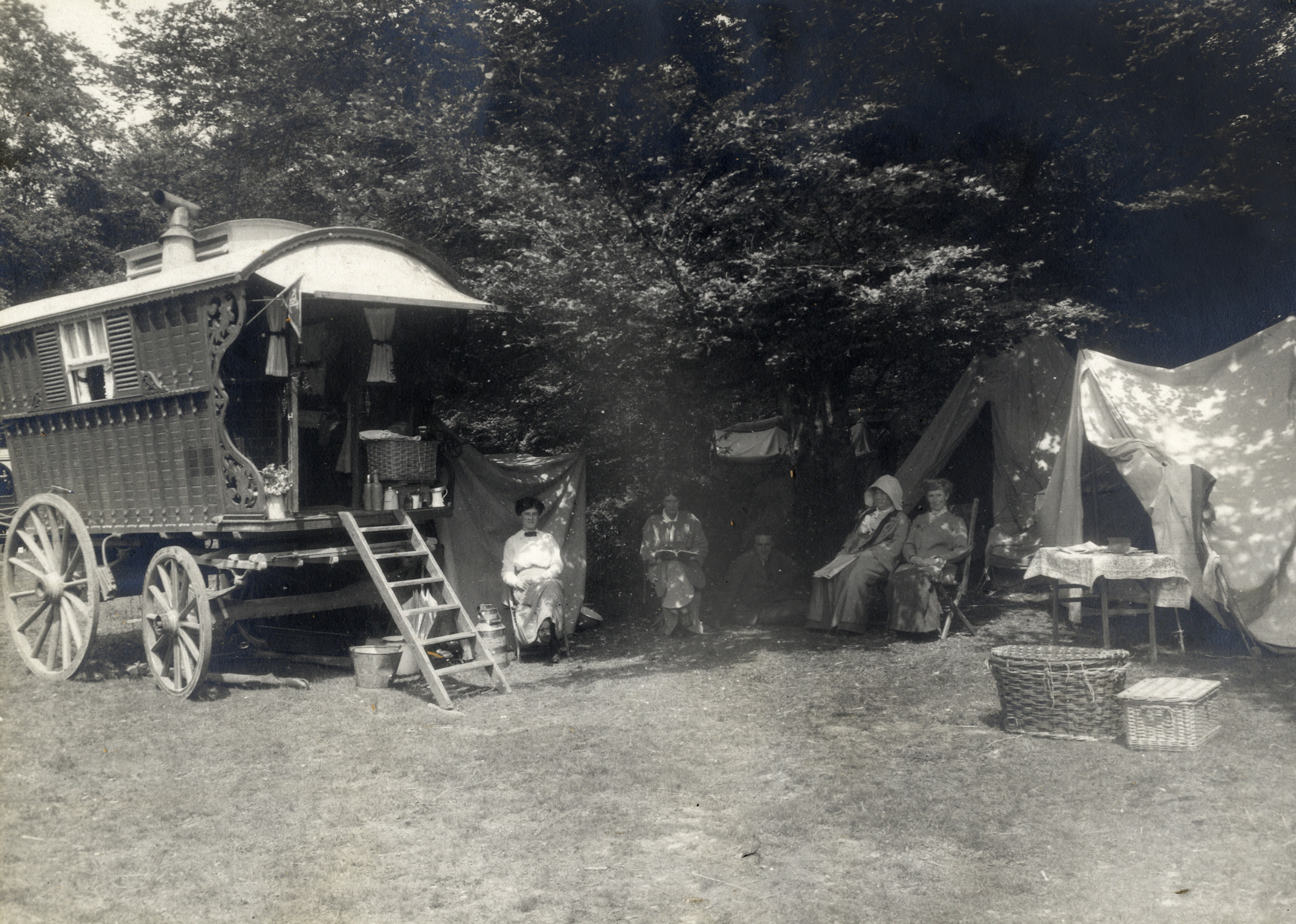 Caravan The Main Gay at The Caravan Club New Forest Meet in 1914
