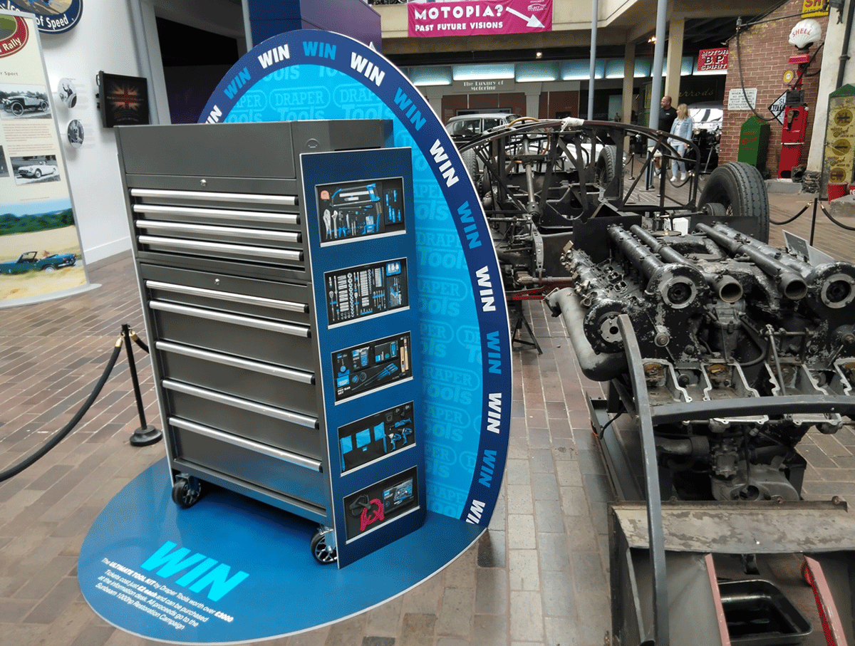 Draper tool prize at the National Motor Museum